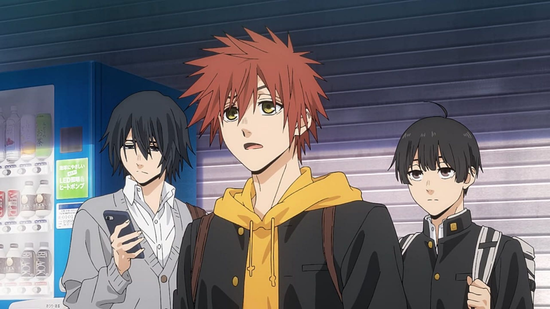 Rintaro's friends, as seen in the episode (Image via CloverWorks)